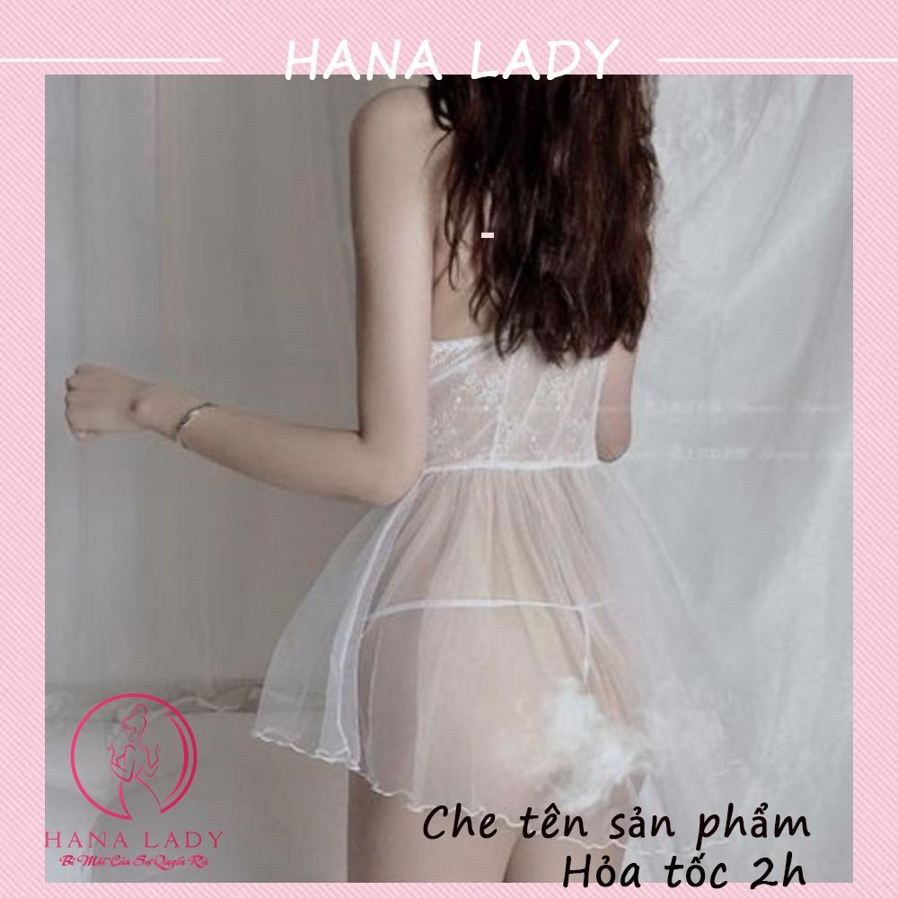 Váy ngủ sexy xuyên thấu - Đầm ngủ 2 dây quyến rũ gợi cảm VN451