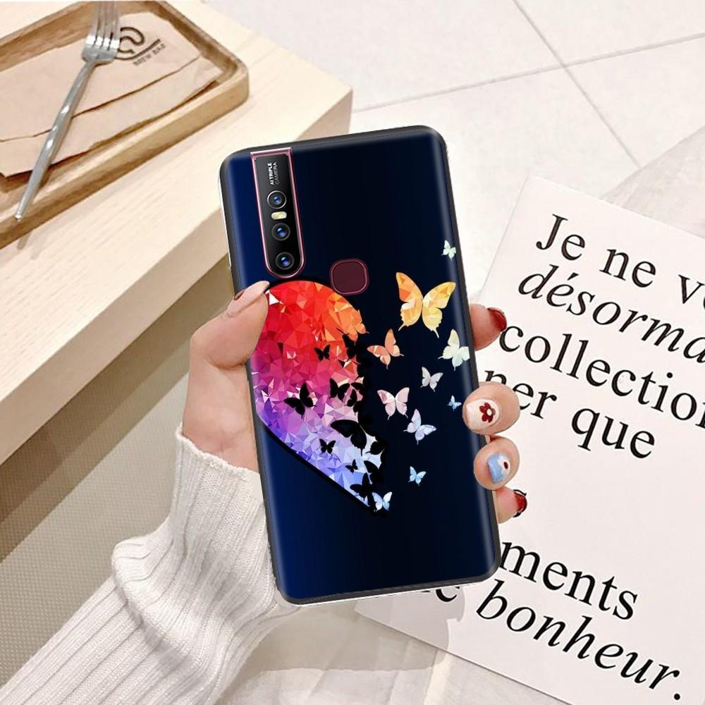 Ốp lưng dành cho điện thoại ViVo U10 Viền dẻo TPU hình Cánh Bướm Xanh