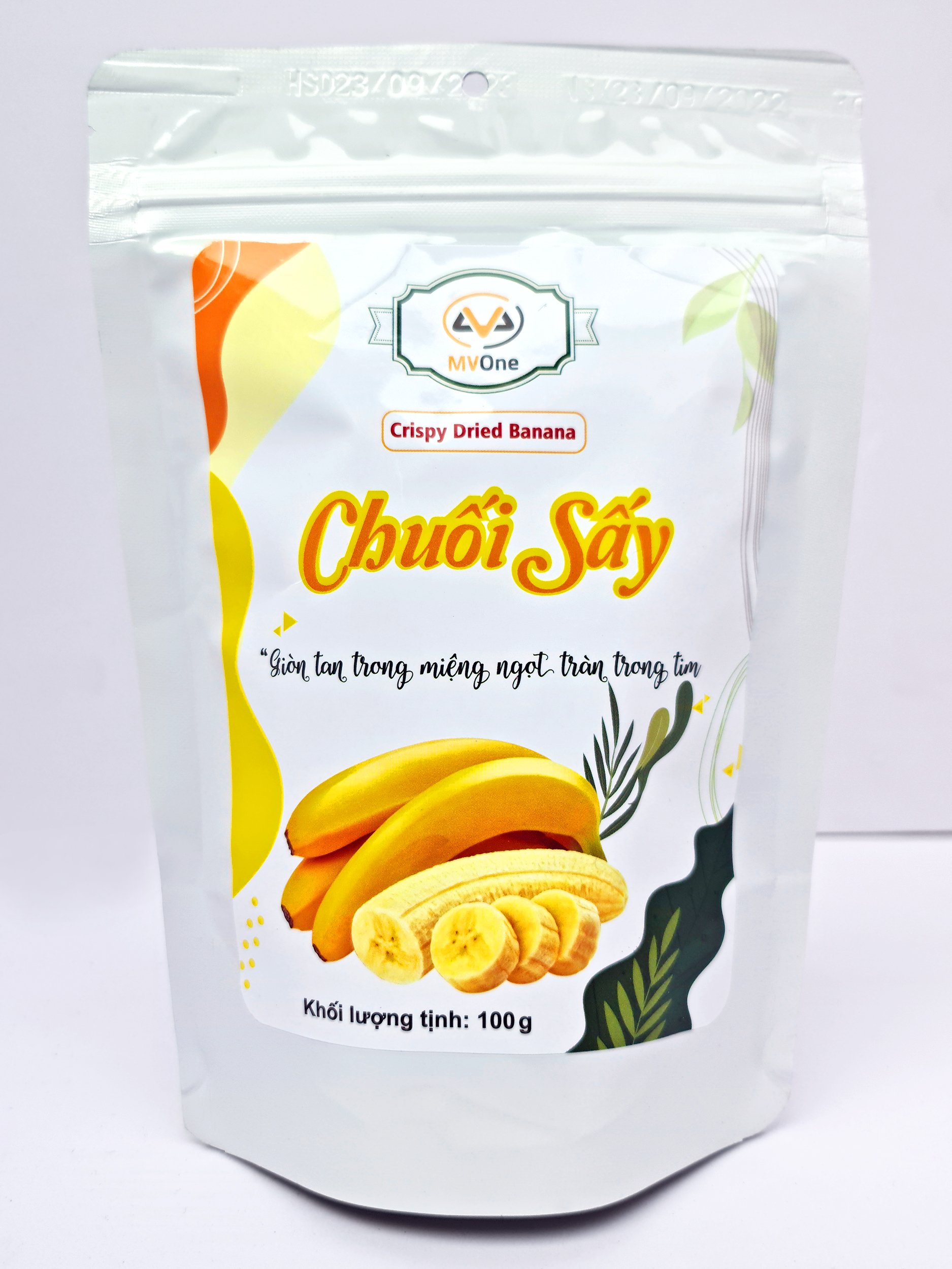 Chuối sấy giòn 100gram MVOne hàng loại 1