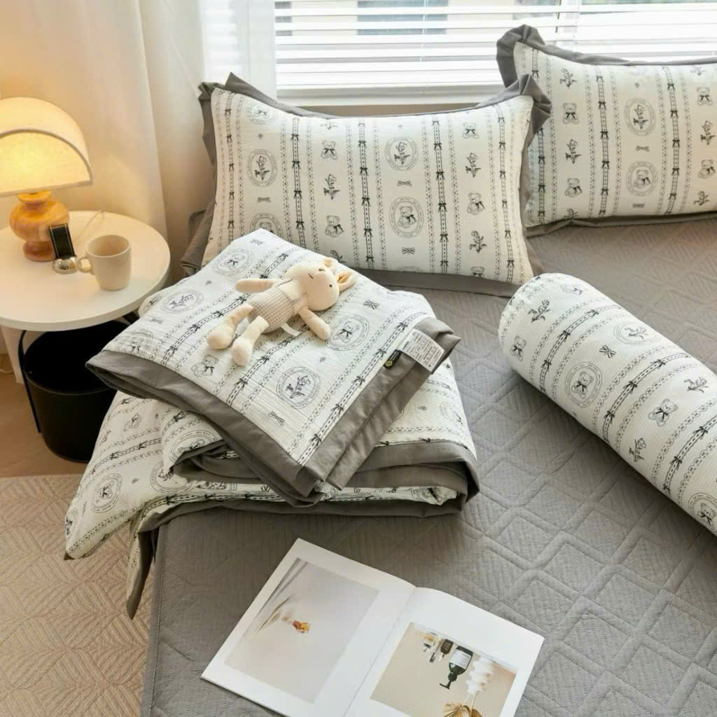 Chăn Đũi Cotton Nhăn Nhập Khẩu Cao Cấp - Chăn Mùa Hè Thoáng Mát, Mềm Mại, Đầy Đủ Tem Mác KT 2x2m3 - HÀNG CHÍNH HÃNG MINIIN