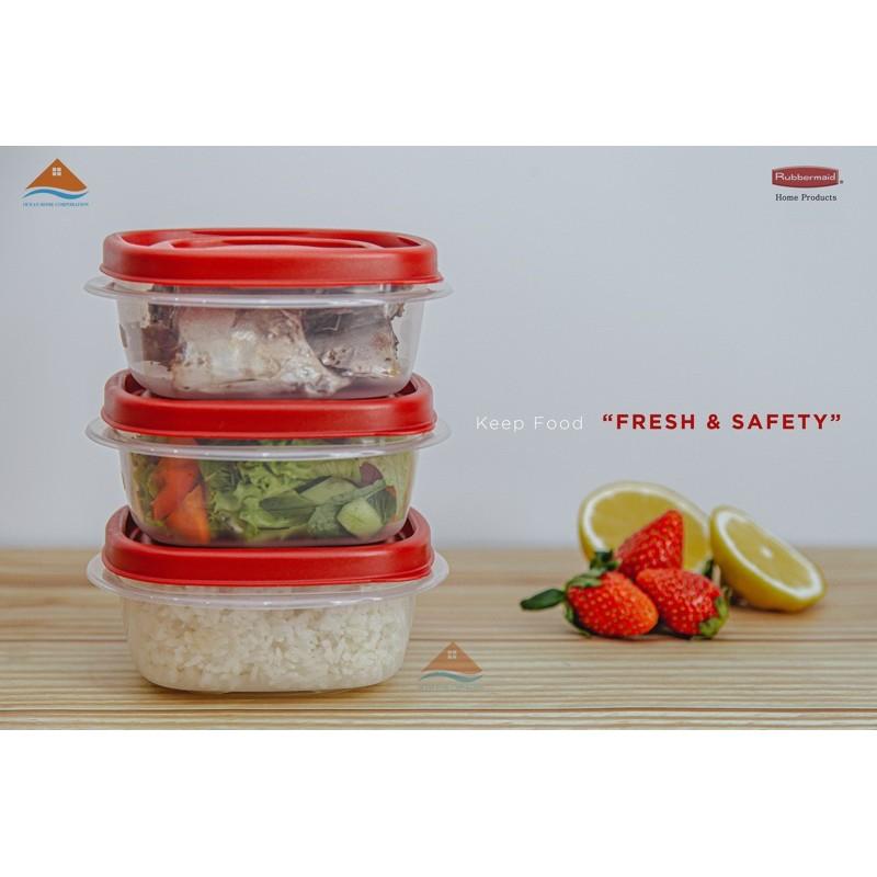 Set 3 hộp đựng thực phẩm RUBBERMAID Size 296ml