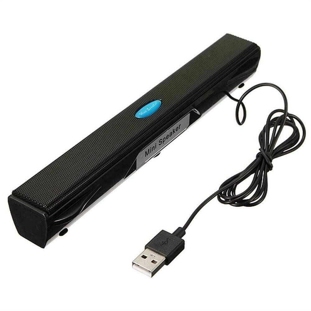 Bộ khuếch đại trình phát âm nhạc loa USB mini loa âm thanh âm thanh âm thanh cho máy tính máy tính xách tay máy tính xách tay máy tính xách tay mới: màu đen