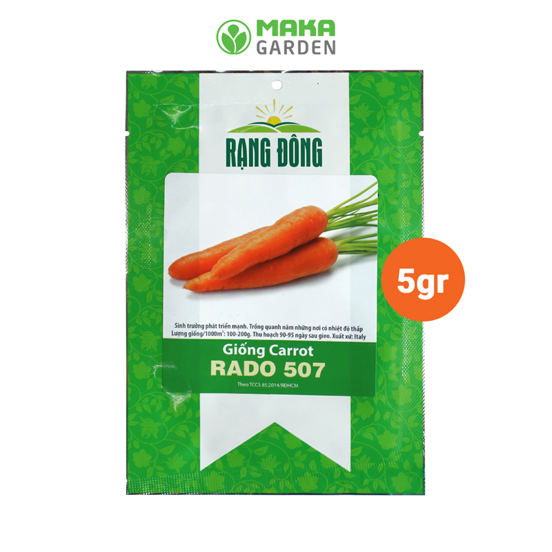 Hạt giống Cà Rốt Rado 507 - Gói 5Gr-   Củ To Trồng Quanh Năm, Sinh Trưởng Khỏe