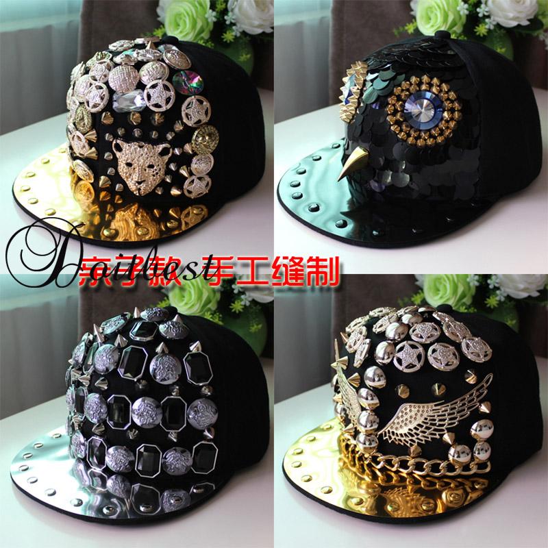 2018 Châu Âu Kim Loại Punk Trẻ Em Mũ Lưỡi Trai Bóng Chày Đinh Tán Trẻ Em Mũ Nón Hiphop Snapback Dành Vị Trí Nắp Cha Mẹ-mũ Trẻ Em