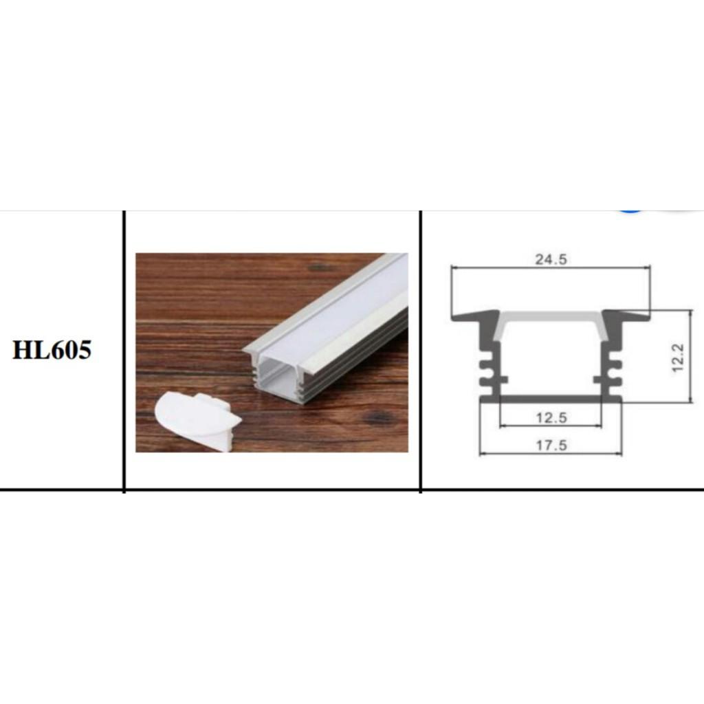 Thanh nhôm định hình đèn led-HL605