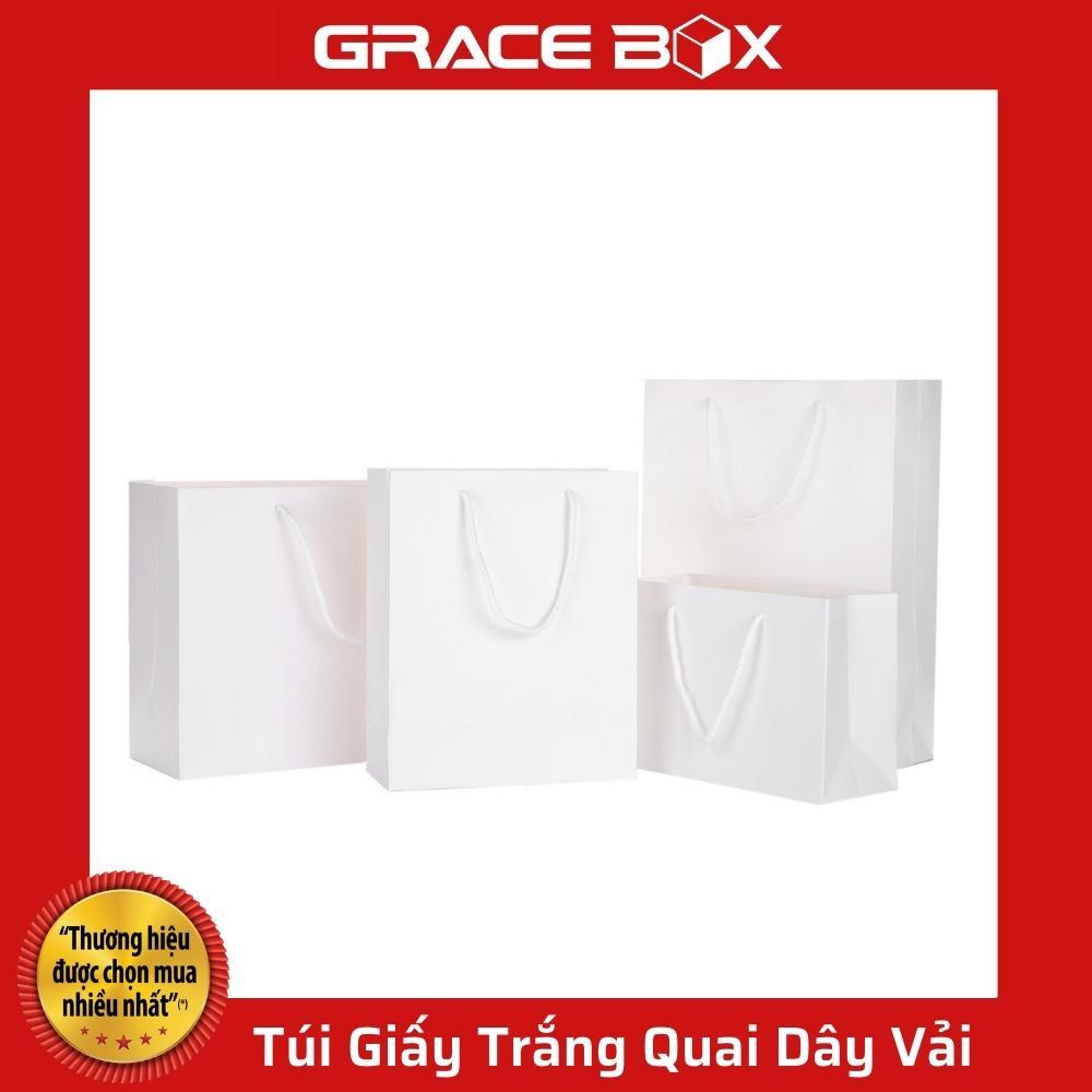 Túi Giấy Trắng - Quai Dây Vải Chắc Chắn