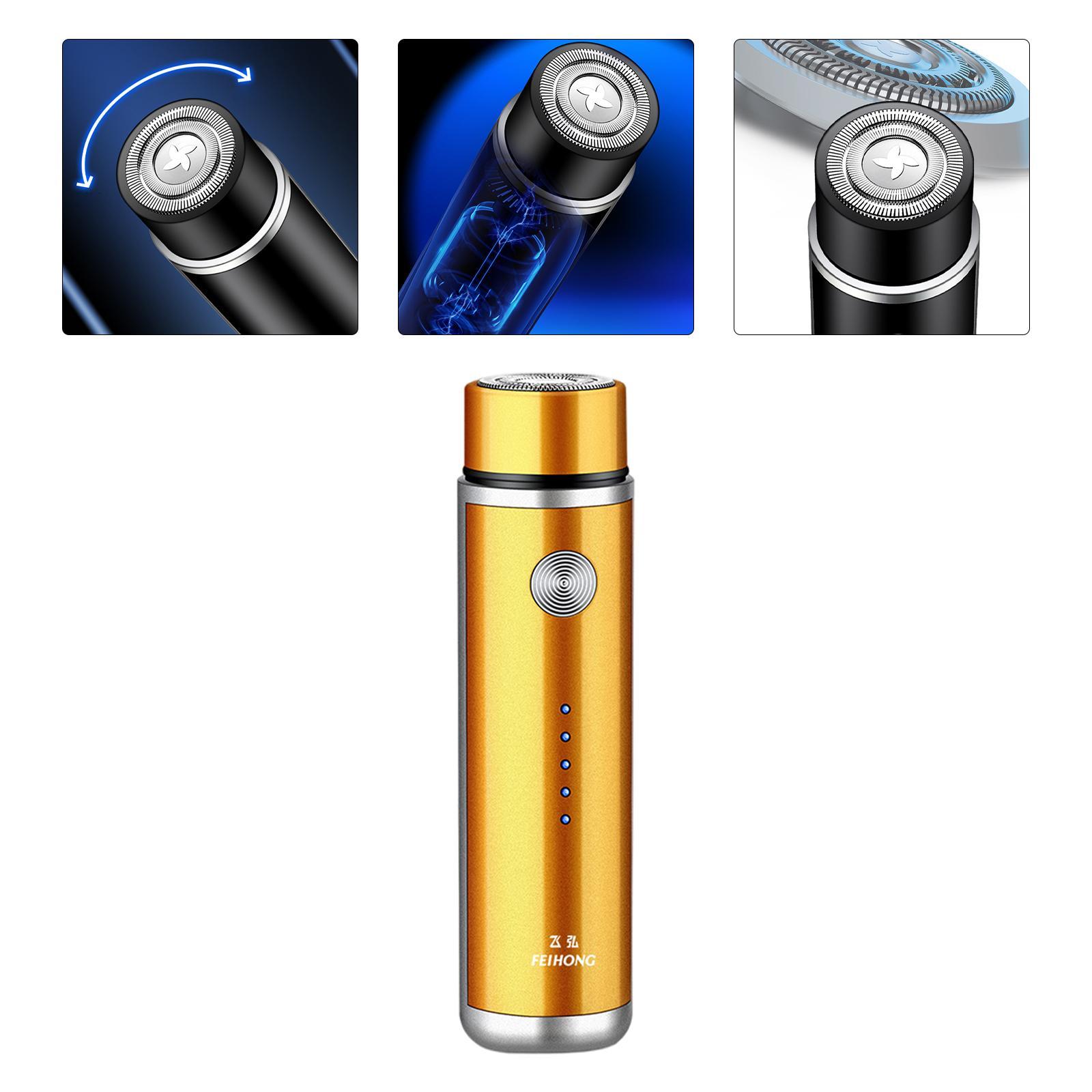 Men Mini Electric Shavers, Electric Razors with LED Indicator Shaving Machine Washable Rechargeable Shaving Razors for Travel Business Hotel