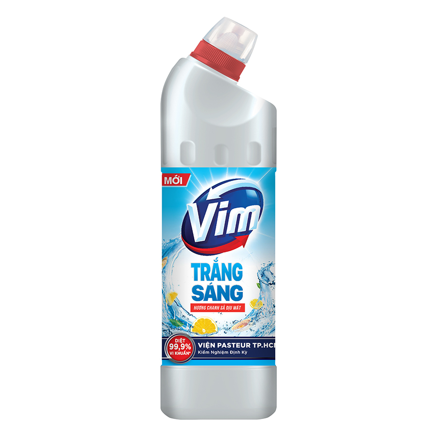 Combo 2 chai 870ml Vim Diệt Khuẩn Trắng Sáng Hương Chanh Sả Dịu Mát