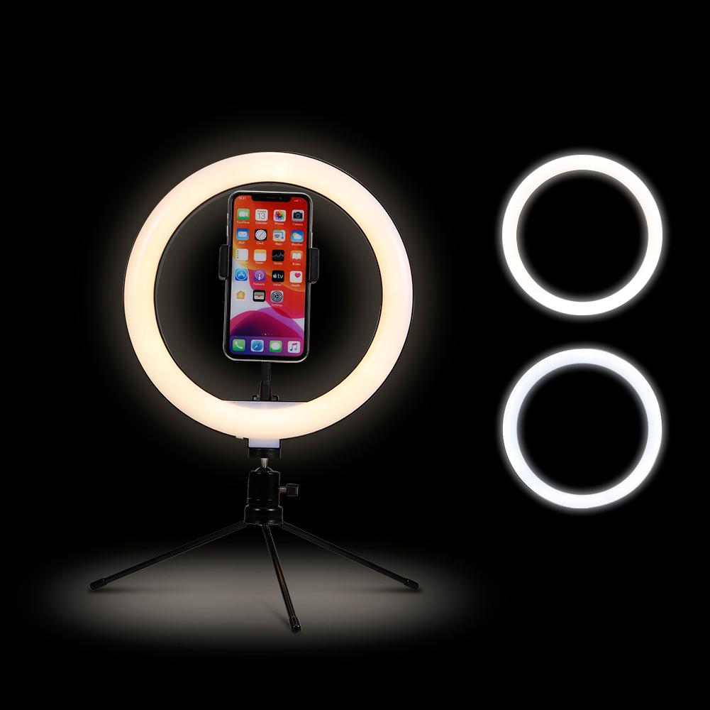 Đèn tự sướng LED Ring Light có chân đế máy tính để bàn phích cắm USB cho YouTube Tik Tok Live 10 inch