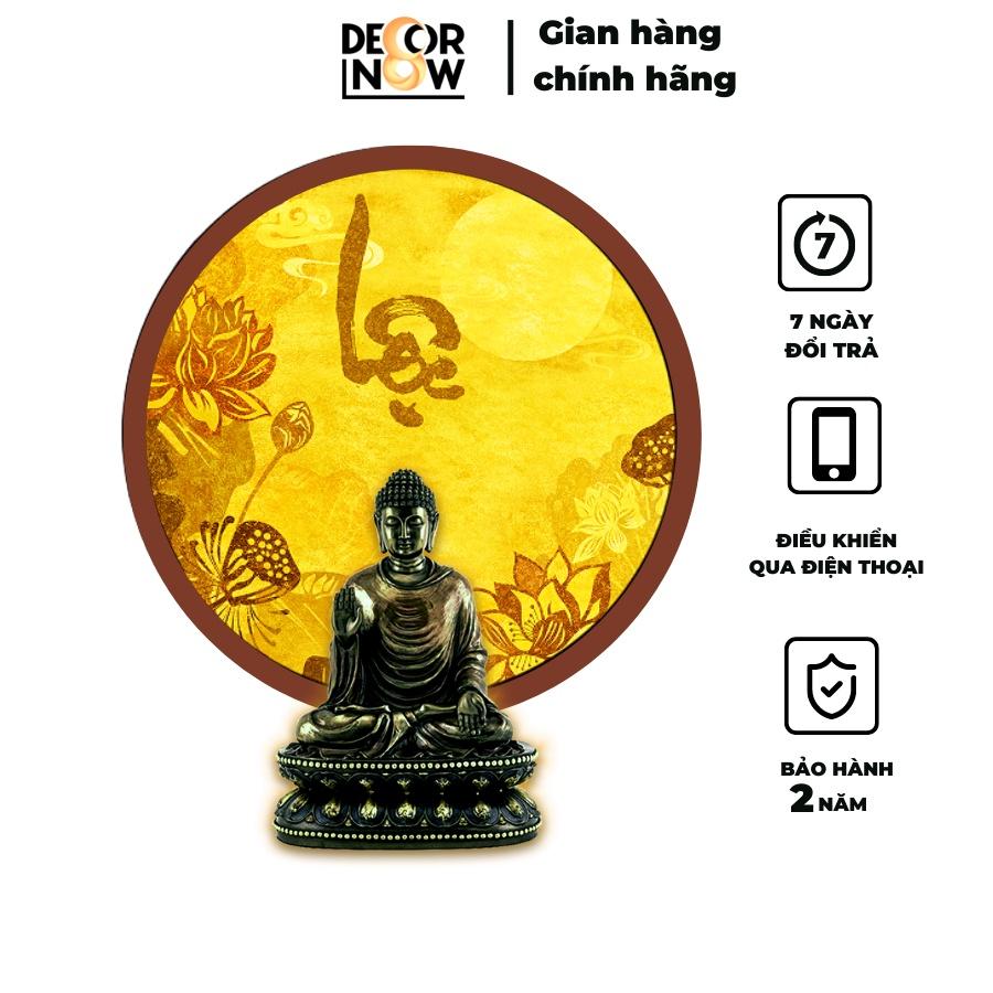 Đèn Hào Quang Phật In Tranh Trúc Chỉ DECORNOW 30,40 cm, Trang Trí Ban Thờ, Hào Quang Trúc Chỉ CHỮ LỘC DCN-TC3