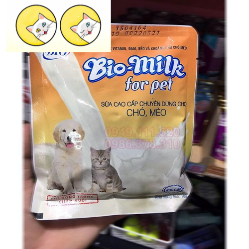 Sữa cho chó mèo Bio Milk 100g Sữa bột dinh dưỡng cho thú cưng