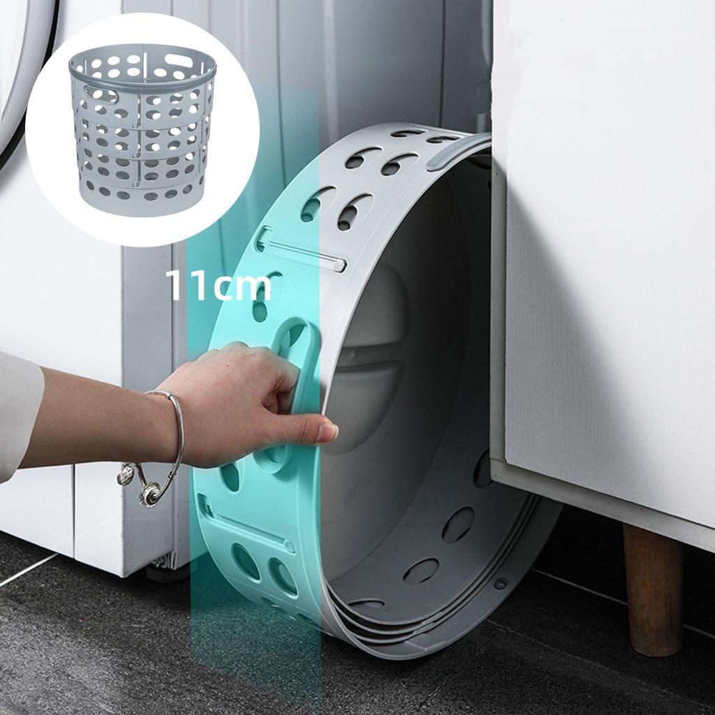 Folding PP Storage Basket Bins Kids Room Clothes Sundries Organizer White