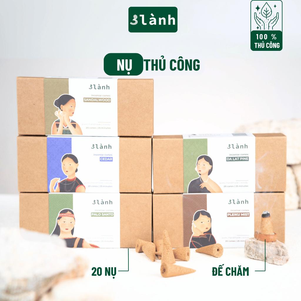 Nụ Thủ Công 3 Lành Hộp 20 Nụ Nhiều Mùi 100 % Tự Nhiên Tặng Kèm Đế Chăm Không Hóa Chất Xông Thơm