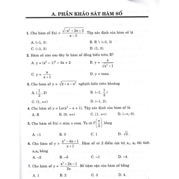 Giải Chi Tiết Trắc Nghiệm Môn Toán 12 Luyện Thi THPT