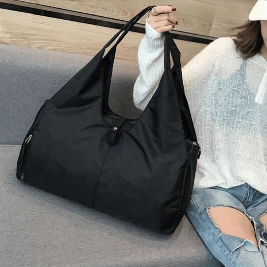 Túi xách đeo vai sức chứa lớn vải Oxford chống nước - Đen - ShopToro - AsiaMart