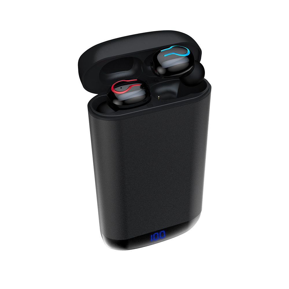 Tai Nghe Không Dây HBQ-Q66 Bluetooth 5.0 + Hộp Sạc EDR TWS 6000mah Màn Hình IPX5 Chống Nước Mini