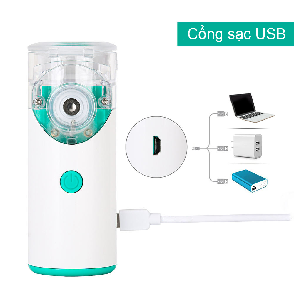 Máy xông khí dung cầm tay D2 Medical Mesh Nebulizer- HIệu Quả, Nhỏ Gọn, Tiện Lợi