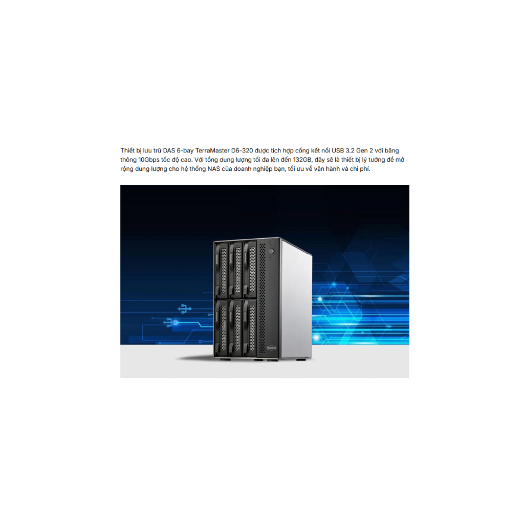 Thiết bị lưu trữ  DAS TerraMaster D6-320 6-bay Hàng Chính Hãng - Storage Shop