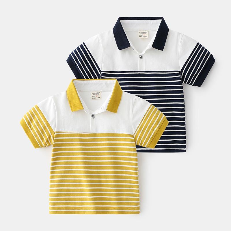 Áo thun polo bé trai kẻ sọc Easy Baby , kiểu dáng cá tính, chất cotton mềm mại cho bé từ 10-20kg