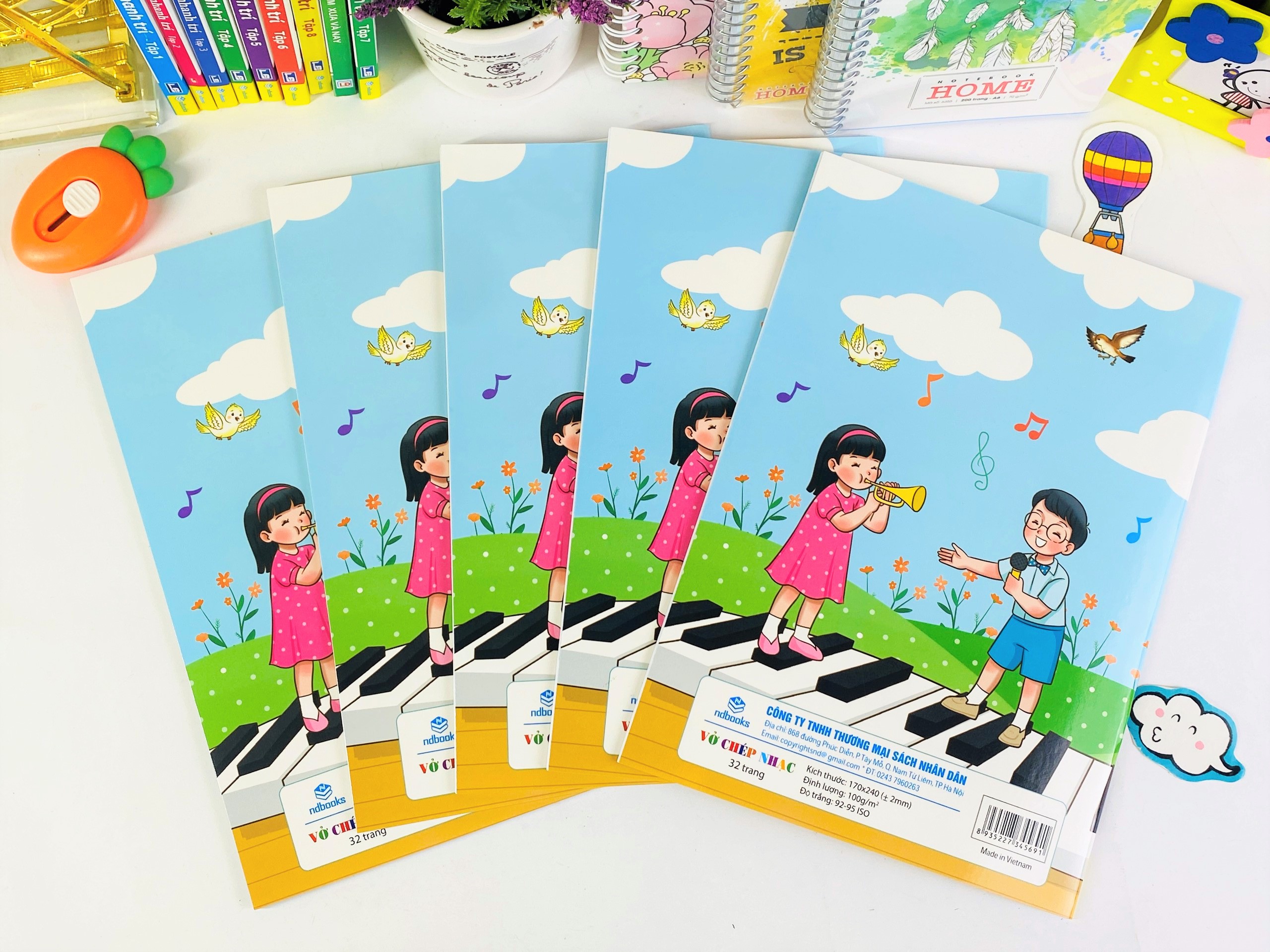 Sách - Combo 10 cuốn Vở chép nhạc - ndbooks