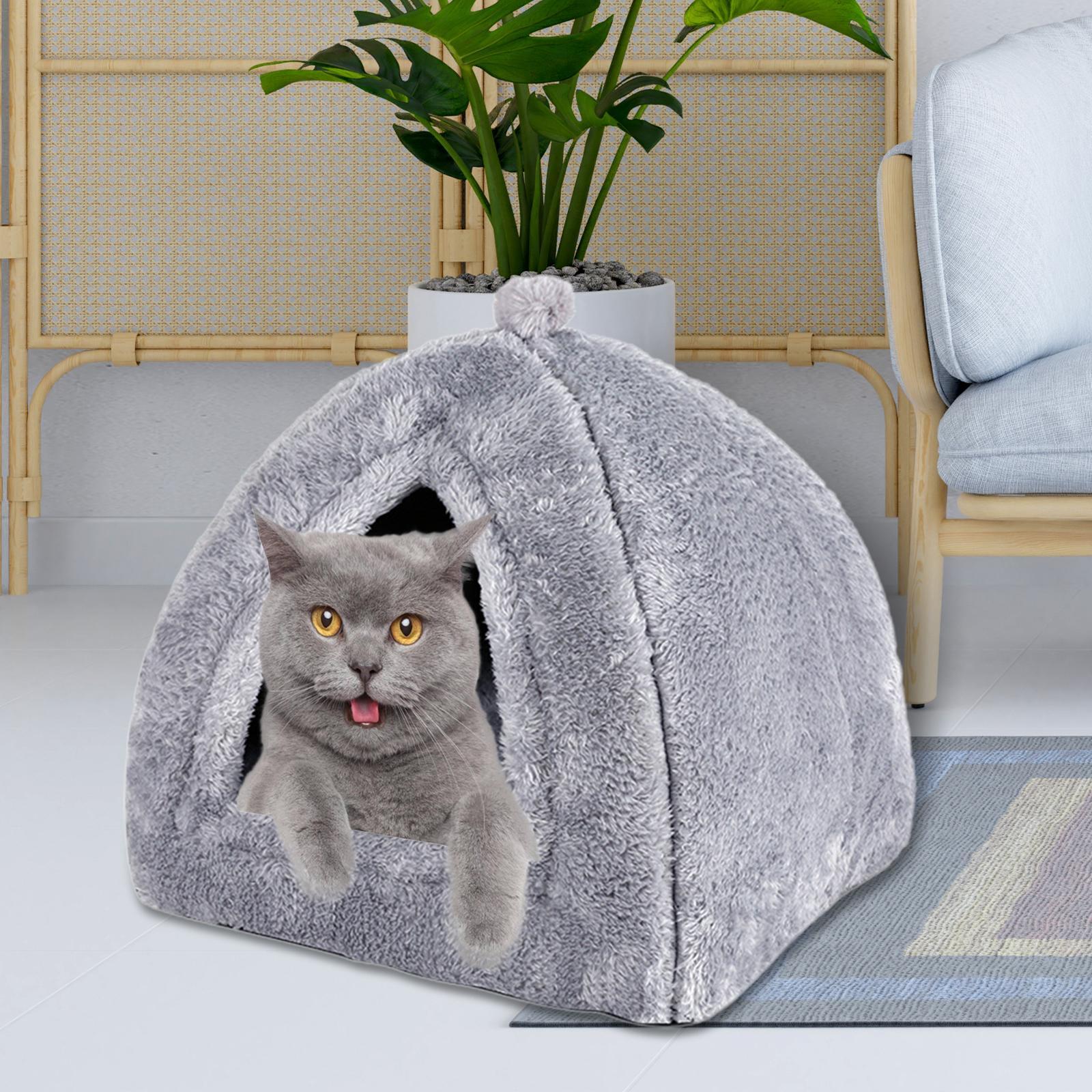 Plush cave Bed Pet Bed Sleeping for Rabbits Small Animals Kitten Puppy
