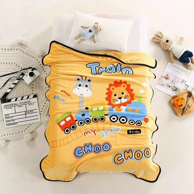 Chăn nhung tuyết cho bé đi học kích thước 1mx1m4, chăn cho bé sơ sinh đến 10 tuổi chất nhung tuyết mềm mịn mát