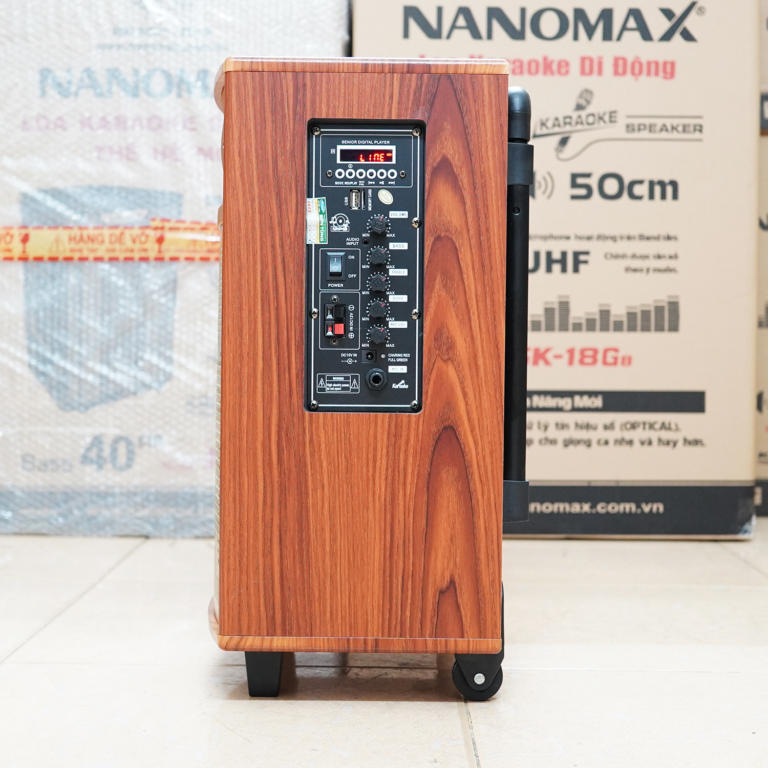 Loa Kéo Karaoke Mini Nanomax S-10B Bass 2.5 Tấc 25cm Công Suất 200W Có Đọc USB Thẻ Nhớ Hàng Chính Hãng