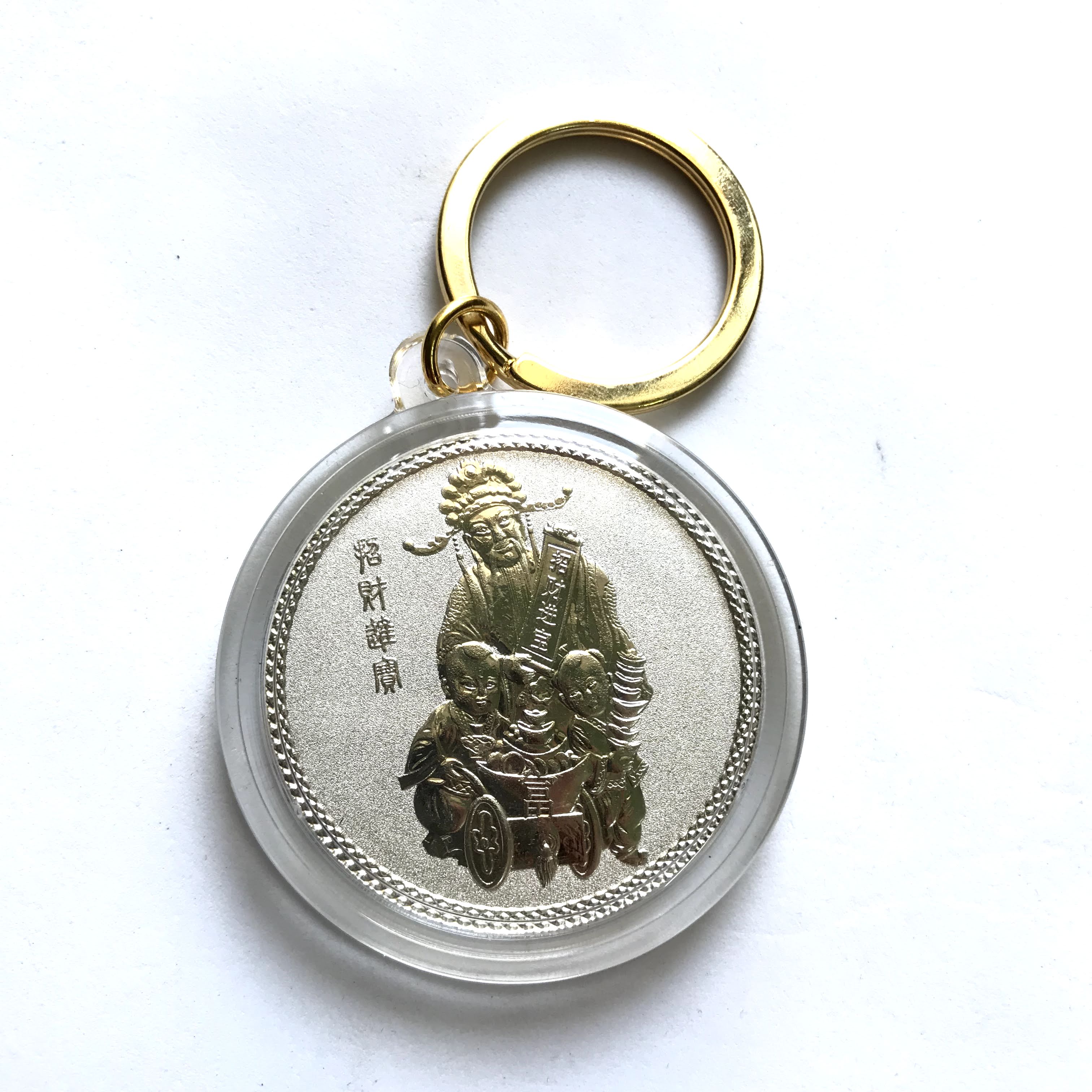Móc khóa xu Thần Tài màu bạc phong thủy May Mắn - TMT COLLECTION - SP000410