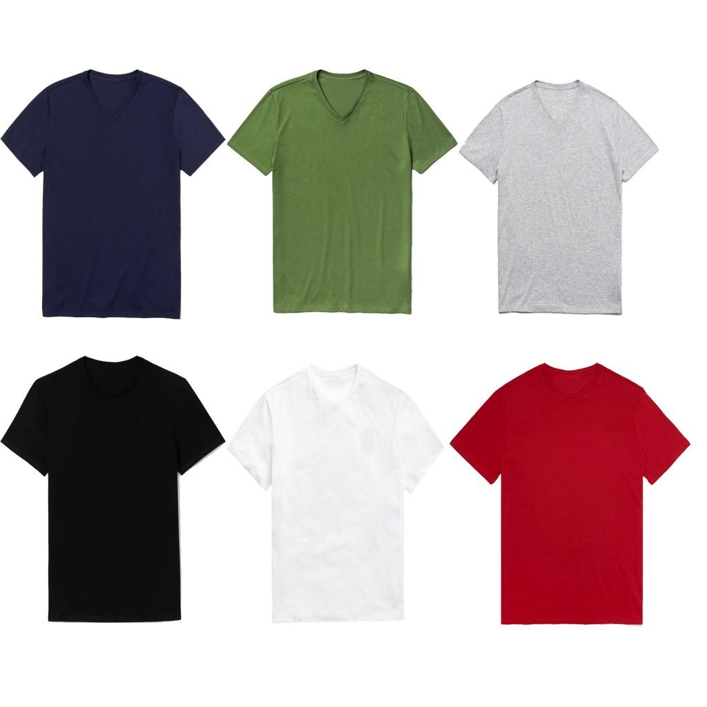 ÁO THUN NAM Cổ tròn, cổ tim chất cotton thun lạnh mềm mát, nhiều màu