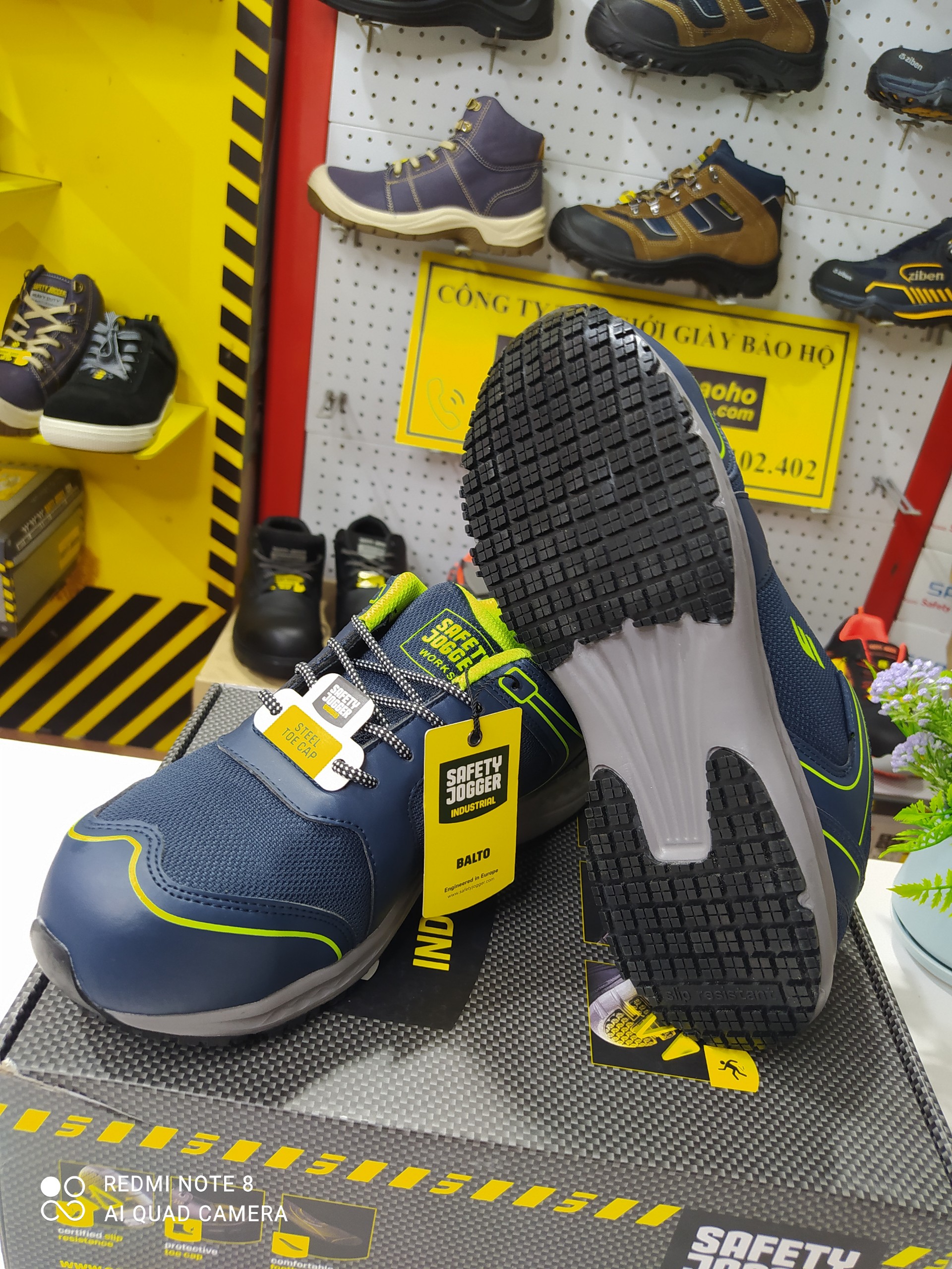 Giày Bảo Hộ Safety Jogger Balto, Da Chất Lượng Cao, Đế PU, Chịu Nhiệt Cao, Chống Trượt, Đâm Xuyên