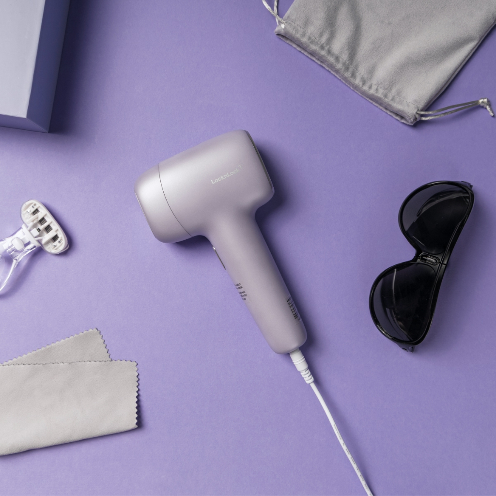 Máy Triệt Lông LocknLock IPL 9 mức nhiệt ENC311PUP, Công Nghệ Làm Lạnh Ice Cooling, Màu Tím - Hàng Chính Hãng - JoyMall