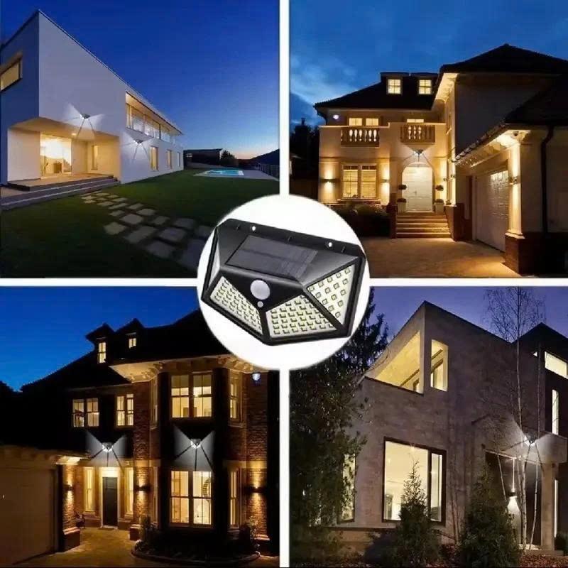 Đèn tường ngoài trời năng lượng mặt trời Cảm biến cơ thể Chuyển Động Pin Năng Lượng Mặt Trời