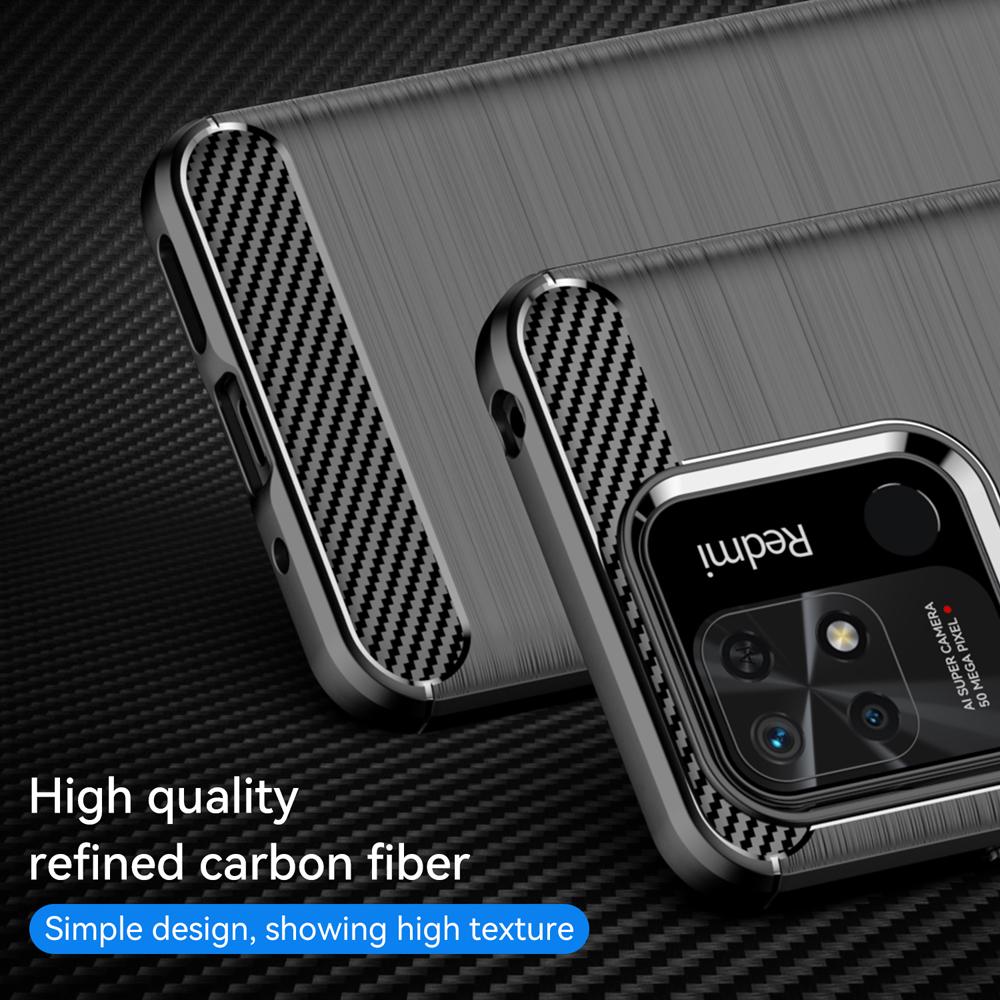 Ốp lưng dành cho Xiaomi Redmi 10C Poco C40 ốp silicone mềm Carbone phay xước chống sốc chống vân tay