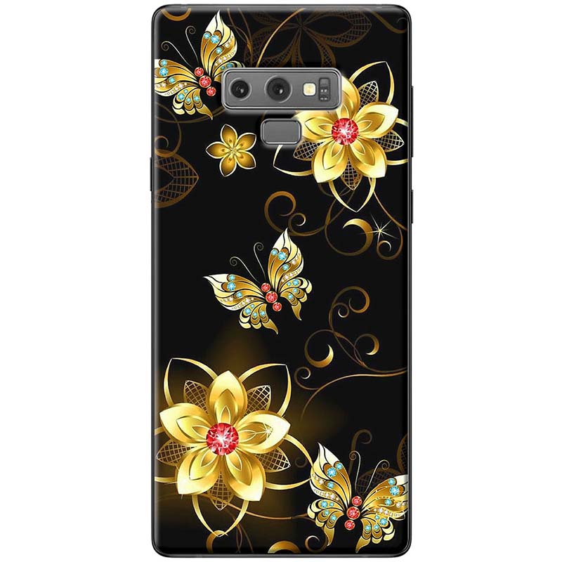 Ốp lưng dành cho Samsung Galaxy Note 9 mẫu Hoa bướm vàng