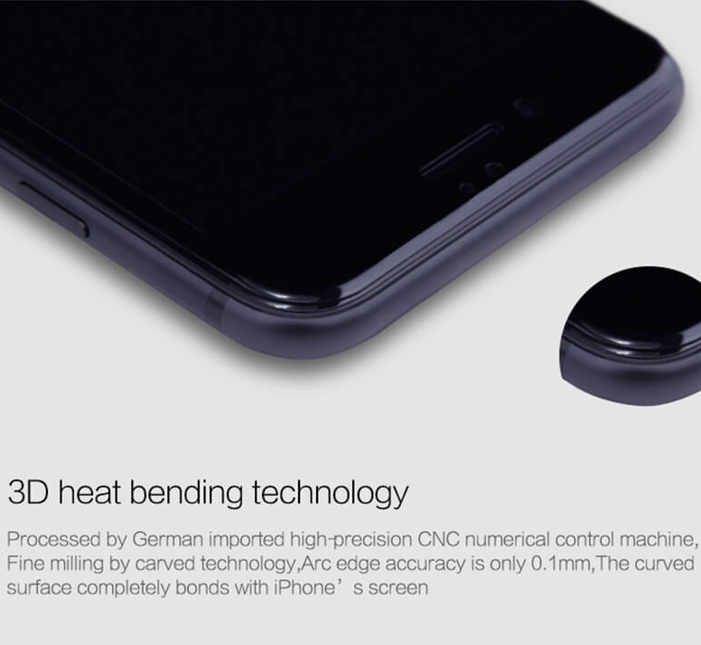 Miếng dàn Kính Cường Lực full 3D cho iPhone SE 2022 / 2020 / iPhone 7 / 8 hiệu Nillkin CP+ Max - Hàng nhập khẩu