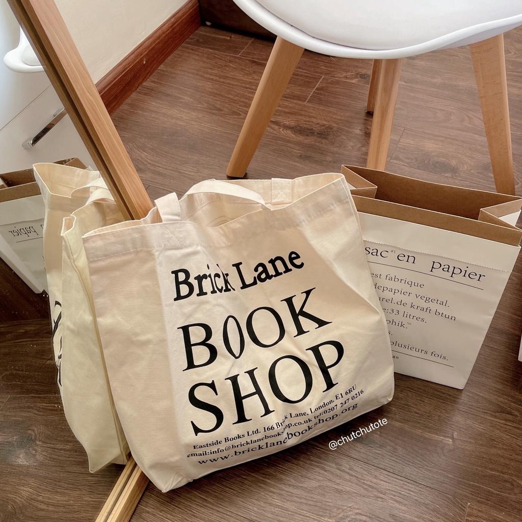 T255/ Túi Vải Tote Bookshop Kiểu Dáng Nhật Bản Xinh Xắn