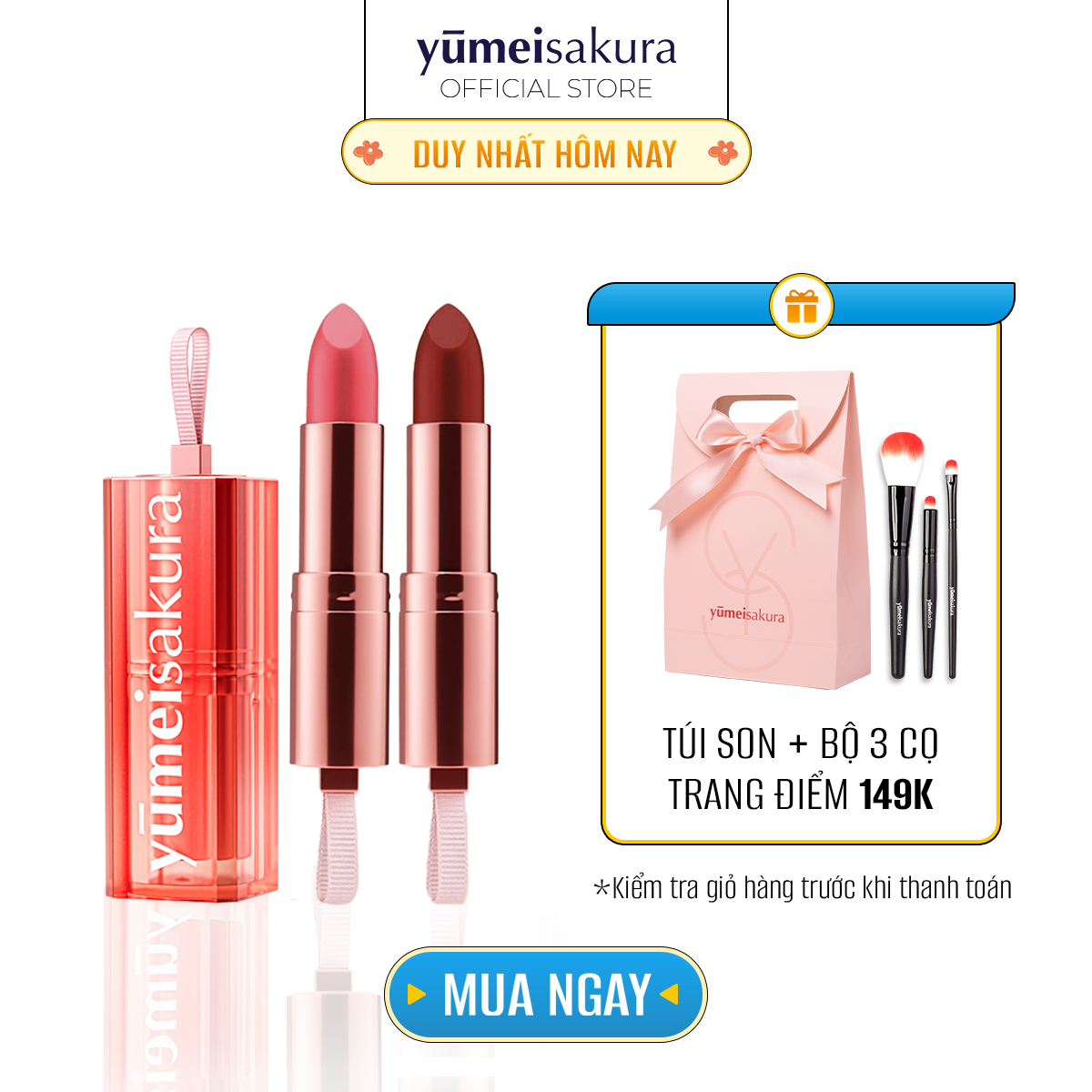 Combo 2 Son Thỏi Chotto Matte Yumeisakura Lì Mịn Chống Nắng Cho Môi Căng Mượt Chọn Màu Son - 19 - 16