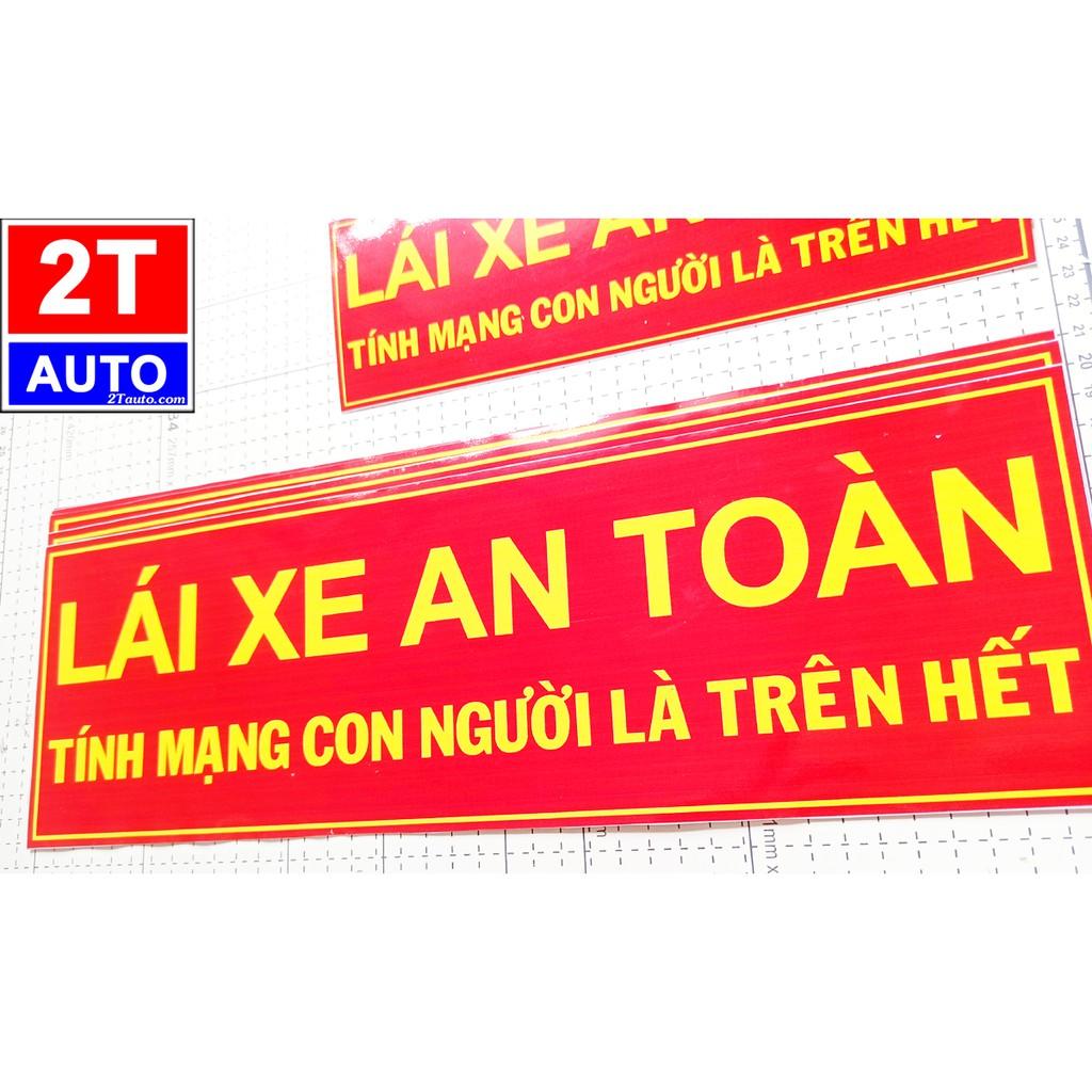 LOGO LÁI XE AN TOÀN - NỀN ĐỎ - NHIỀU KÍCH CỠ, sticker tấm dán lái xe an toàn