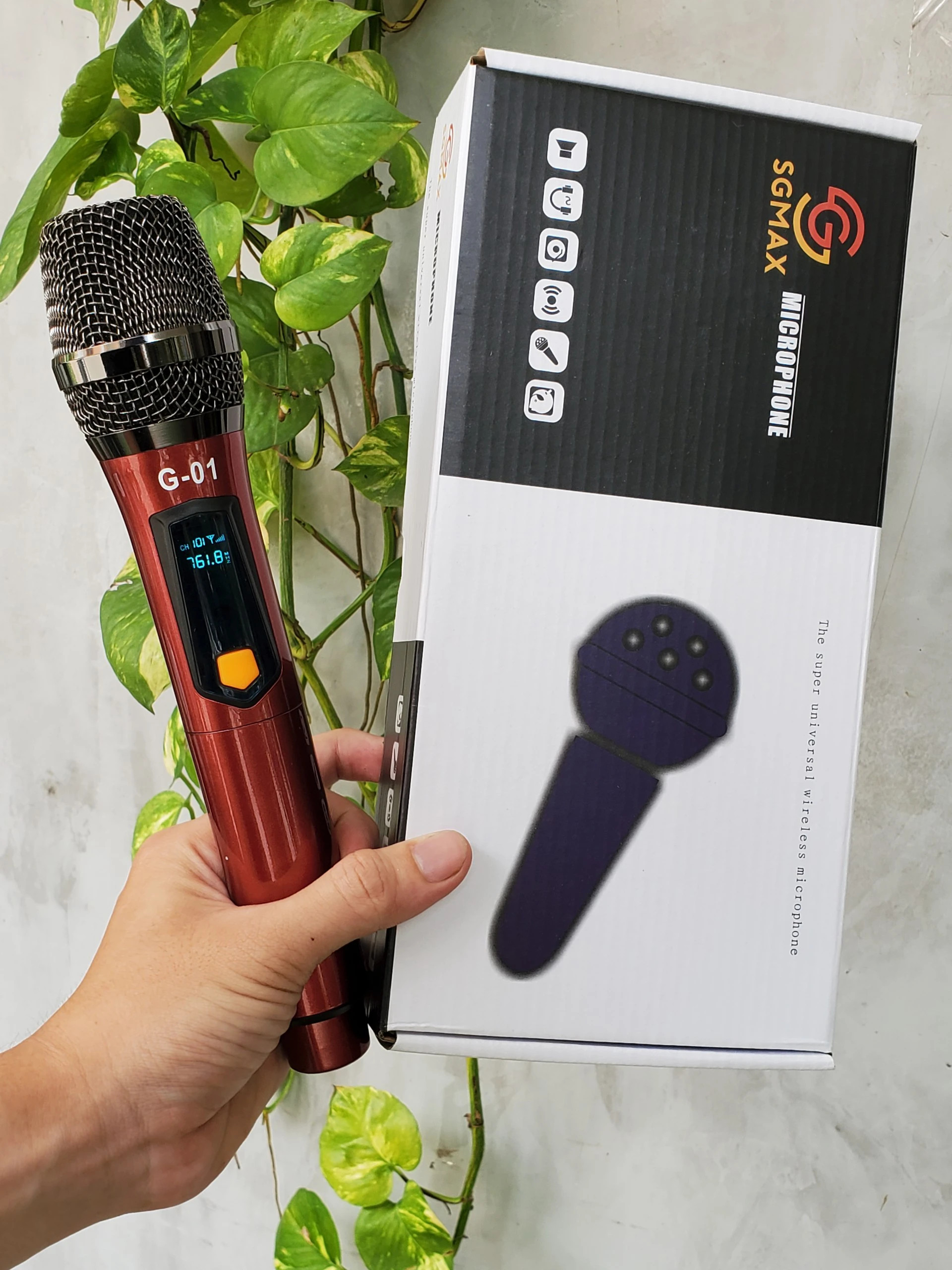 [XÃ KHO] Micro Không Dây SGMAX G01,Mẫu Mới,Chuyên Dùng Cho karaoke Hát Nhẹ. Thiết kế chắc chắn, tỉ mỉ, chức năng hiện đại