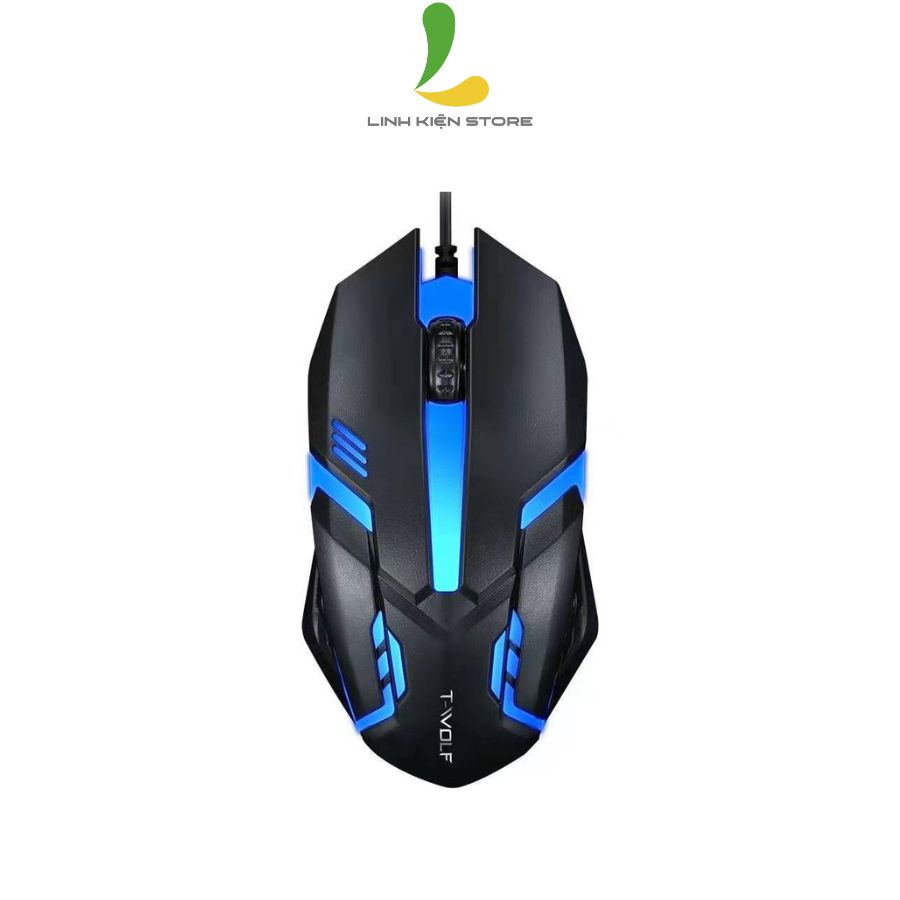 Chuột máy tính V1 - Chuột gaming giá rẻ có dây cắm USB tích hợp đèn led 7 màu cực bắt mắt