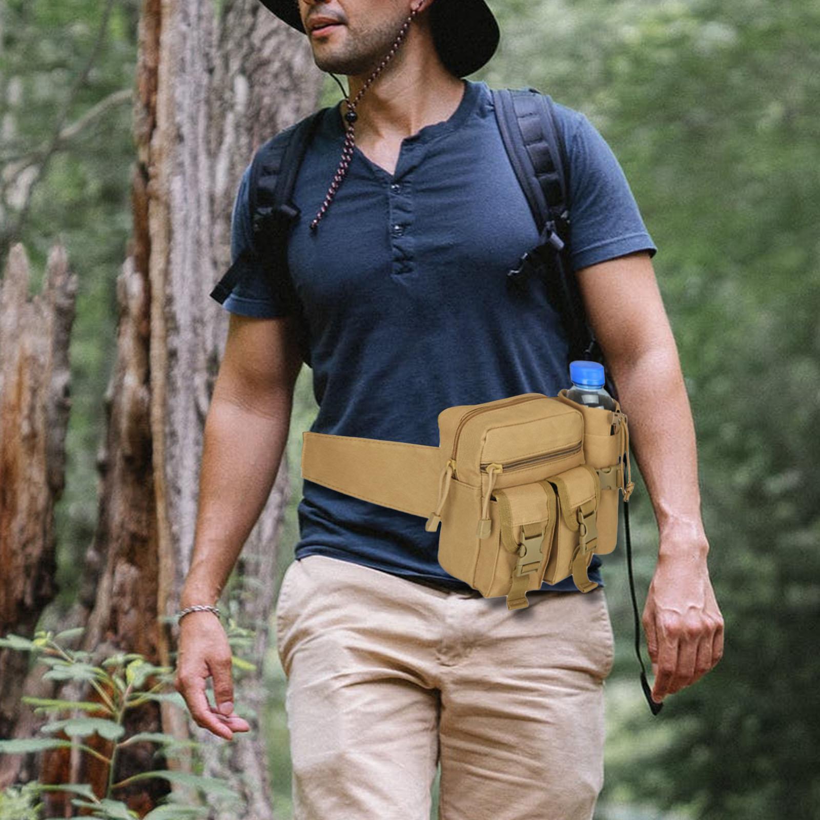 Waist Pack Bag Pouch Fanny Pack Water Bottle Holder for Phone Trekking Women Men Hunting