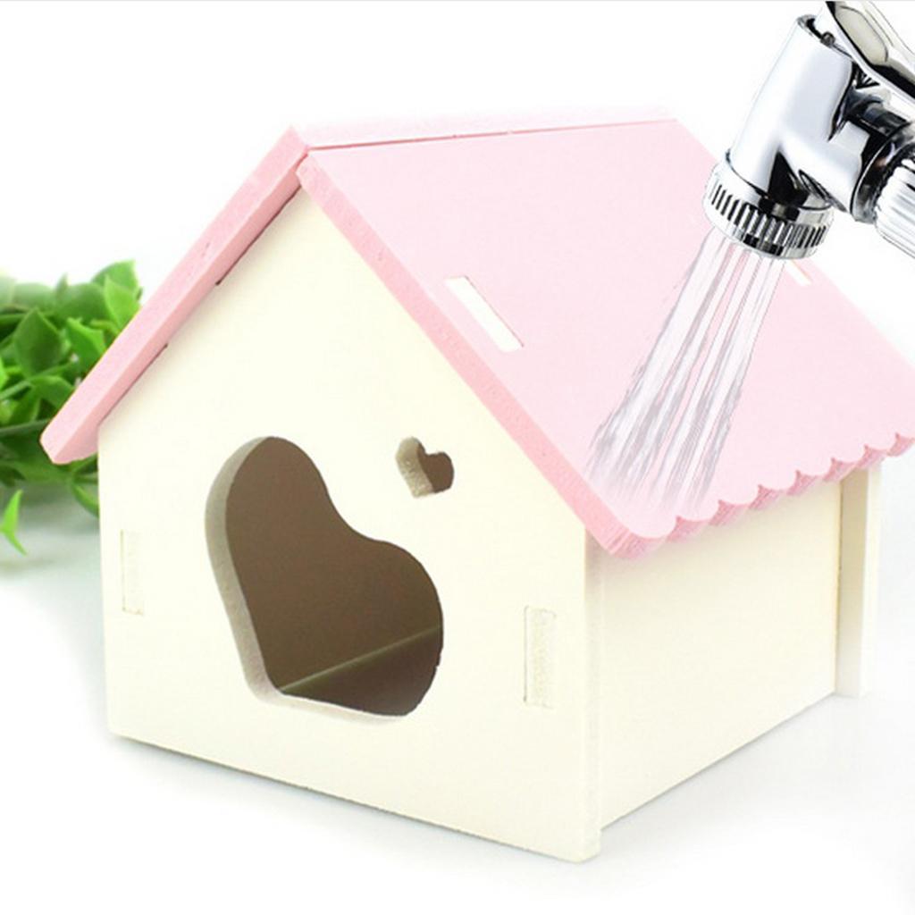 Hamster House Small Animal Hideout Pet Mini Hut Hamster Cabin Cages pink