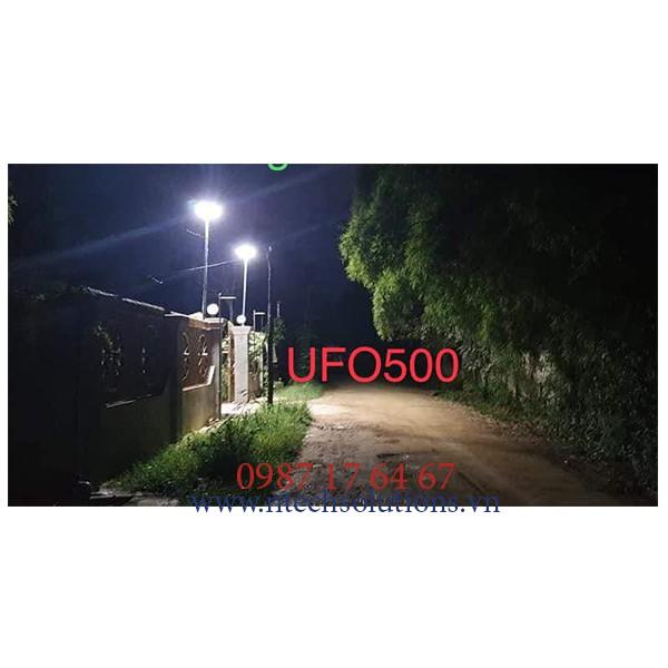 Đèn sân vườn, đèn đĩa bay năng lượng mặt trời Jindian UFO500 Công suất 250W Khung ABS