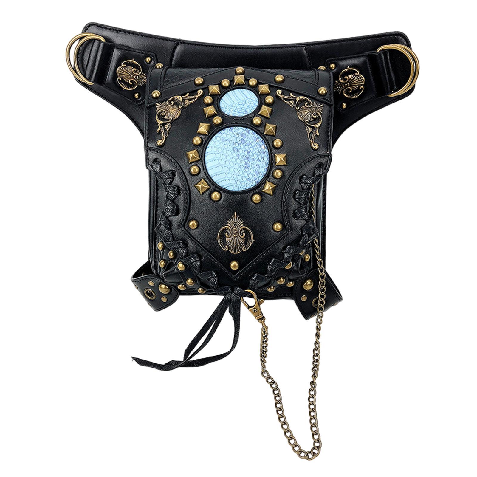 Crossbody Bags Steampunk Waist Bag Fanny Pack Adjustable Strap Women Men Fashion Waist Thigh Bag for Commuting Outdoor Camping