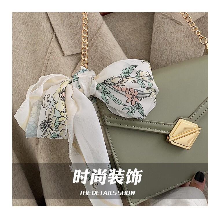 Túi đeo chéo nữ thời trang cao cấp khóa nhọn dây đeo chéo xích phụ kiện thời trang