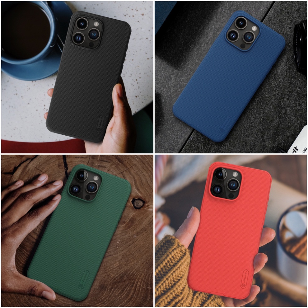 ỐP LƯNG DÀNH CHO ĐIỆN THOẠI IPHONE 15 PRO MAX - 15 PRO NILLKIN NHỰA CỨNG VIỀN DẺO - Super Frosted Shield Pro