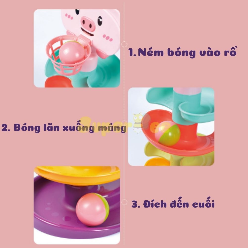 Đồ Chơi Bóng Rổ 8 Tầng 2 in 1 Cao Cấp Cho Bé Thỏa Sức Vui Chơi