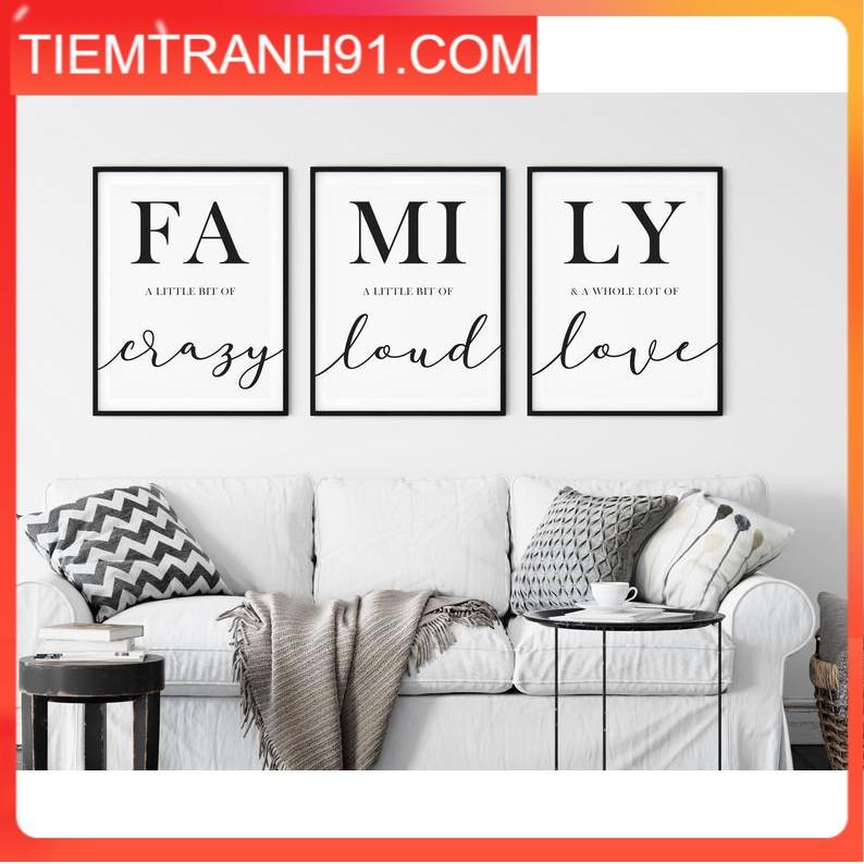 Tranh Canvas Cao Cấp | Tranh Family A Little Bit, Decor, Typography, Quote