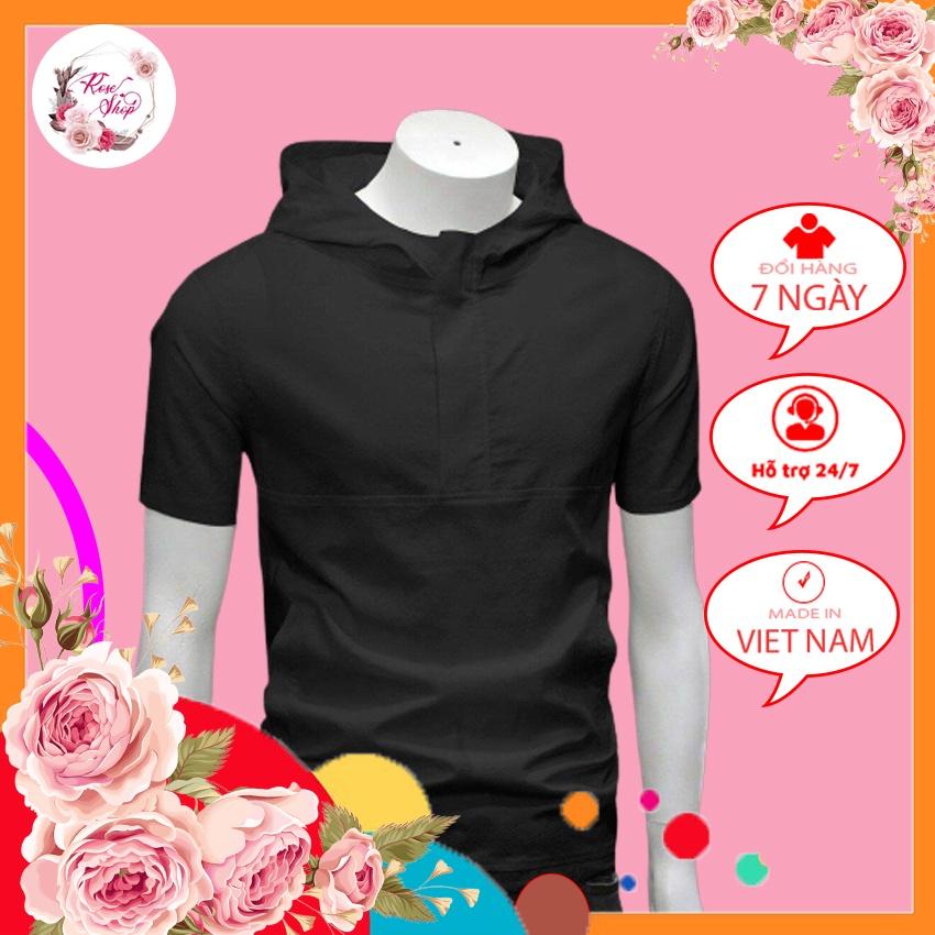 Áo thun nam, Áo phông nam có mũ trùm đàu Cardigan được làm từ chất liệu vải Nonchun Hàn Quốc N13