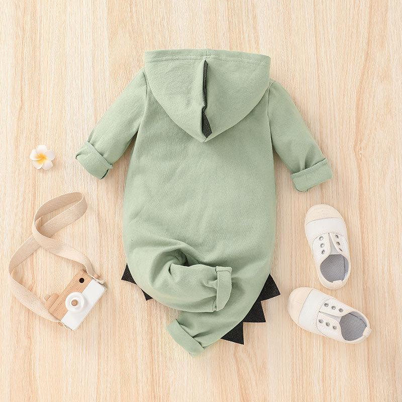 Hoạt Hình Cho Bé Có Mũ Trùm Đầu Rompers Khủng Long Cho Bé Gái Áo Hoodie Dài Tay Sơ Sinh Bé Trai Quần Áo